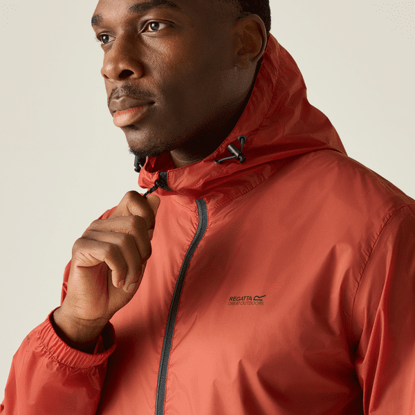 Regatta Men's Pack-It III Waterproof Jacket Brick RMW281