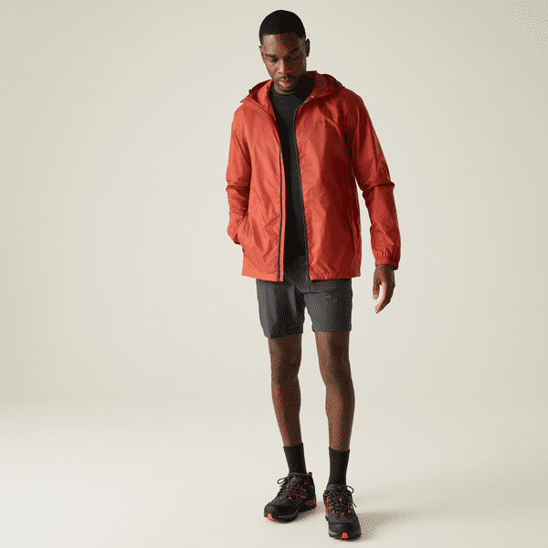 Regatta Men's Pack-It III Waterproof Jacket Brick RMW281