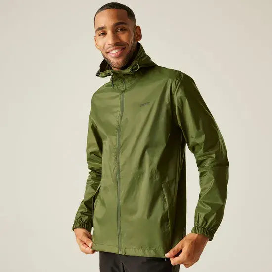 Regatta Men's Pack-It III Waterproof Jacket Green RMW281