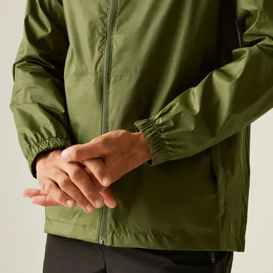 Regatta Men's Pack-It III Waterproof Jacket Green RMW281