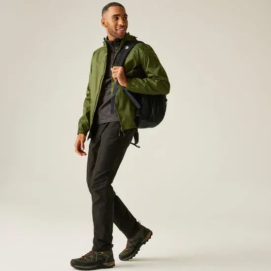 Regatta Men's Pack-It III Waterproof Jacket Green RMW281