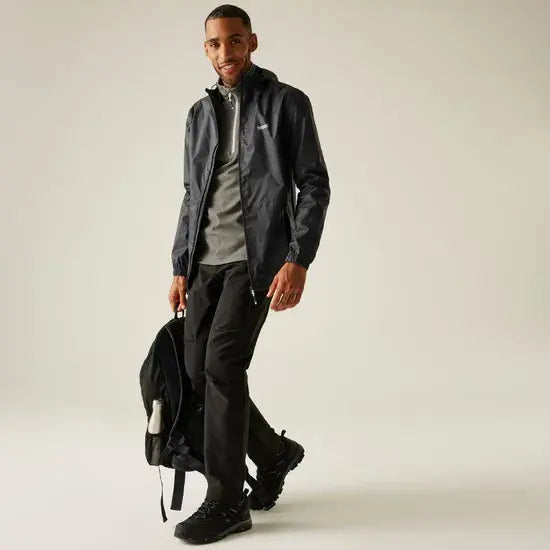 Regatta Men's Pack-It III Waterproof Jacket | Seal Grey RMW281