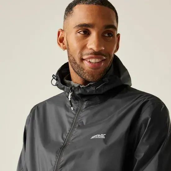 Regatta Men's Pack-It III Waterproof Jacket | Seal Grey RMW281