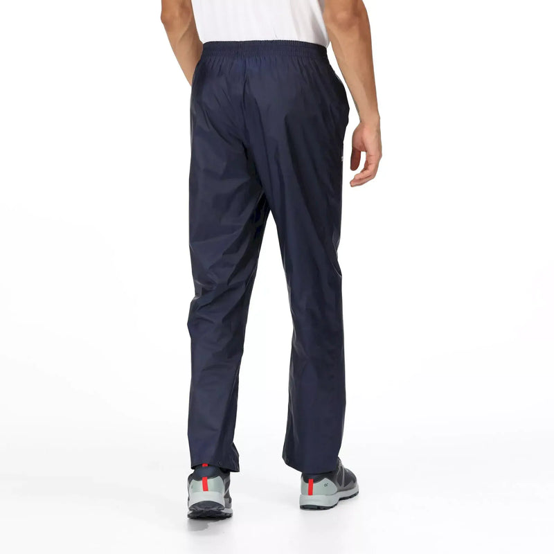 Regatta Men's Pack-It Waterproof Overtrousers | Navy RMW149