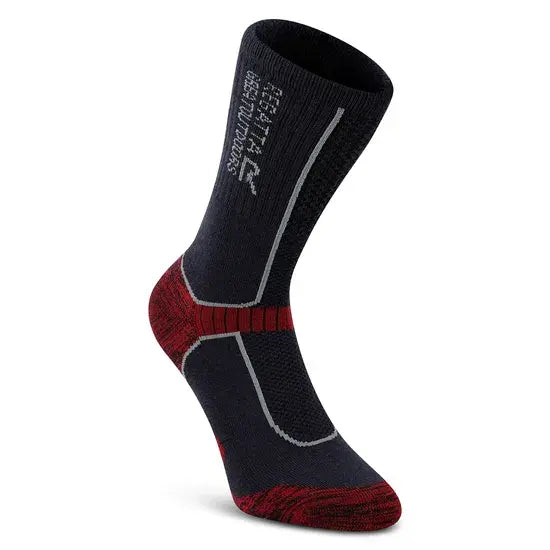 Regatta  Mens Merino Wool Hiker Sock| Grey /red RMH062