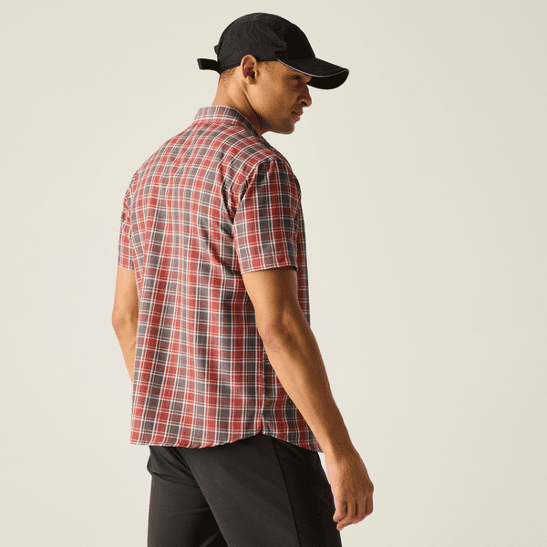 Regatta  Mindano Short Sleeve Shirt |  Dark Storm Check RMS228