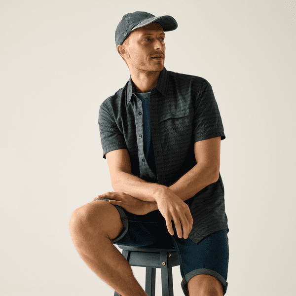 Regatta  Mindano Short Sleeve Shirt |  Dark Storm Print RMS228