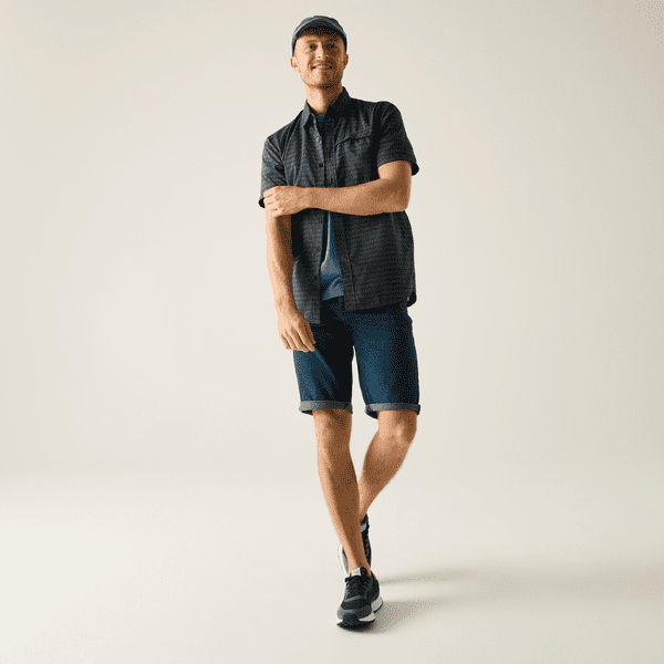 Regatta  Mindano Short Sleeve Shirt |  Dark Storm Print RMS228