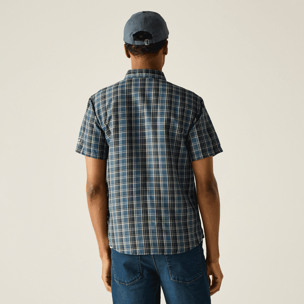 Regatta  Mindano Short Sleeve Shirt |  Night Sky Cross Check RMS228
