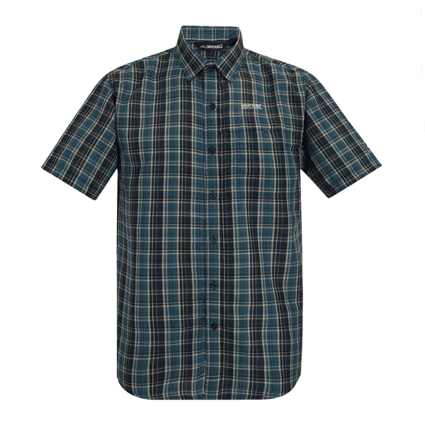 Regatta  Mindano Short Sleeve Shirt |  Night Sky Cross Check RMS228