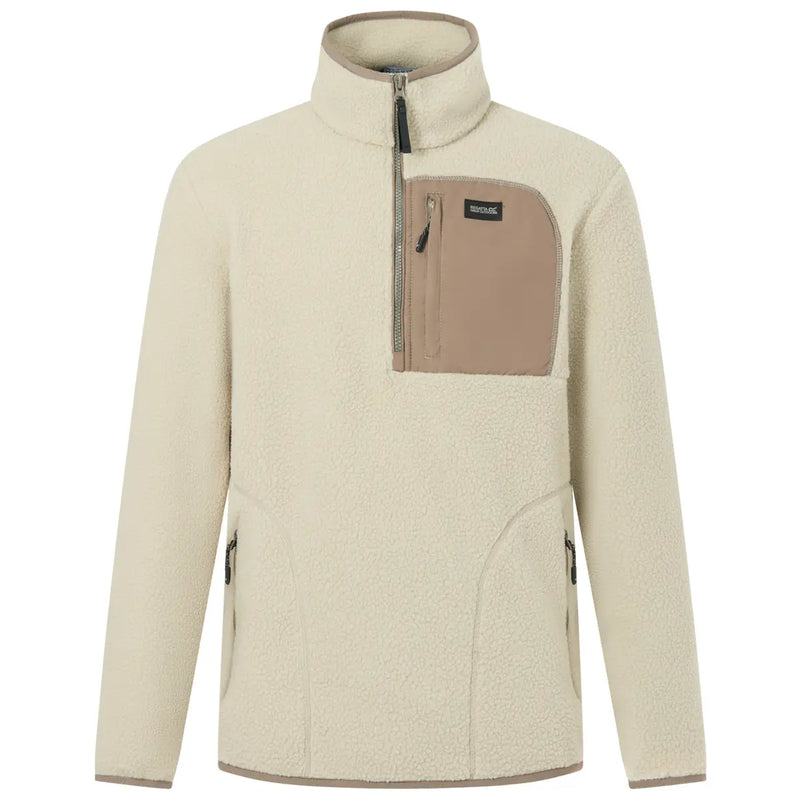 Regatta Frankie Borg Half Zip Fleece | Abbeystone/Smoky Olive RMA718