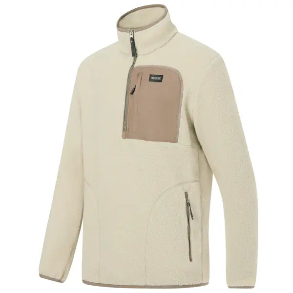 Regatta Frankie Borg Half Zip Fleece | Abbeystone/Smoky Olive RMA718