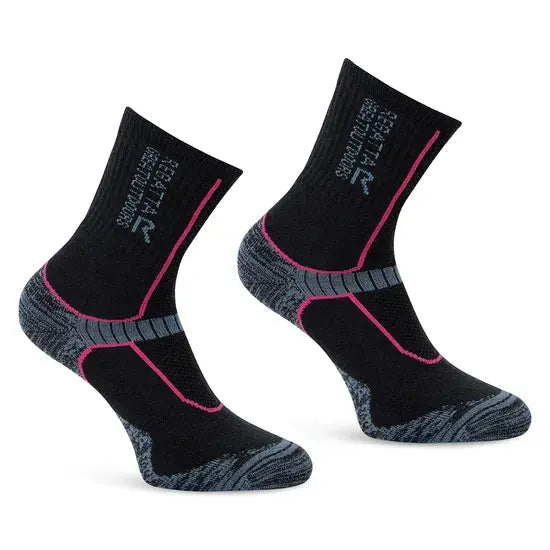 Regatta Womens Merino Wool Hiker Sock | Grey/Blue RWH062