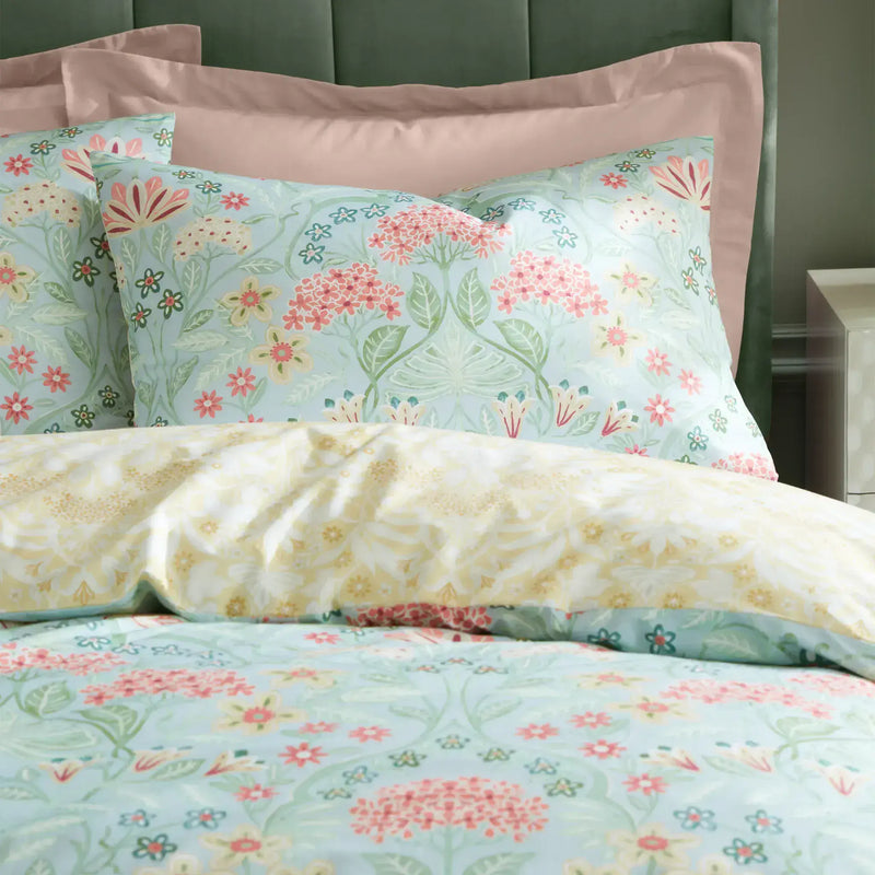 RHS Art Deco Hydrangea Quilt Set | Green