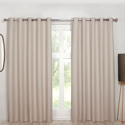 Sundor Cosmos Eyelet Black Out Curtains | Natural