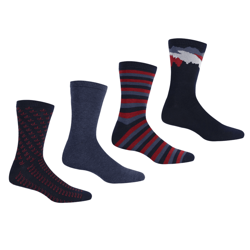 RMH049 Men's 4 Pair Lifestyle Socks Dark Denim