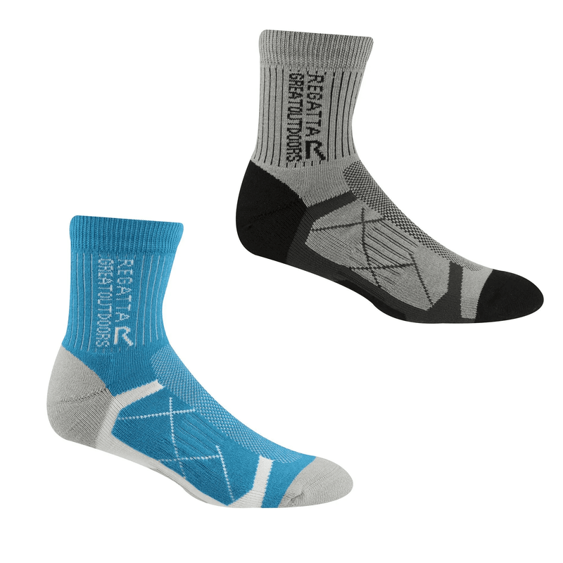 Regatta Women's 2 Pair Outdoor Active Socks | Steel RWH047