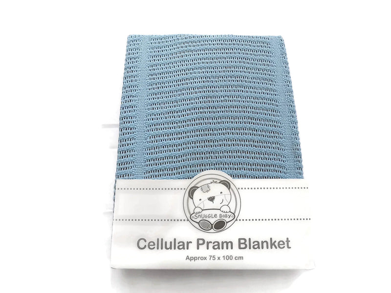 Snuggle Baby Cellular Cot Blanket | Blue