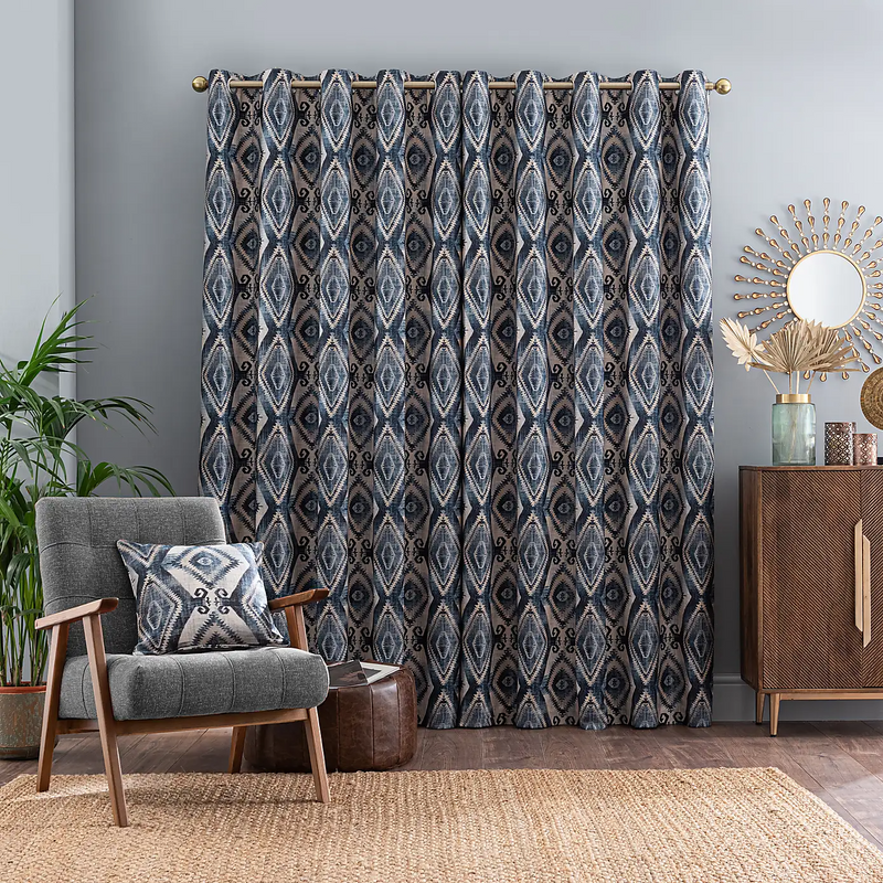 Santa Rosa Eyelet Curtains Navy