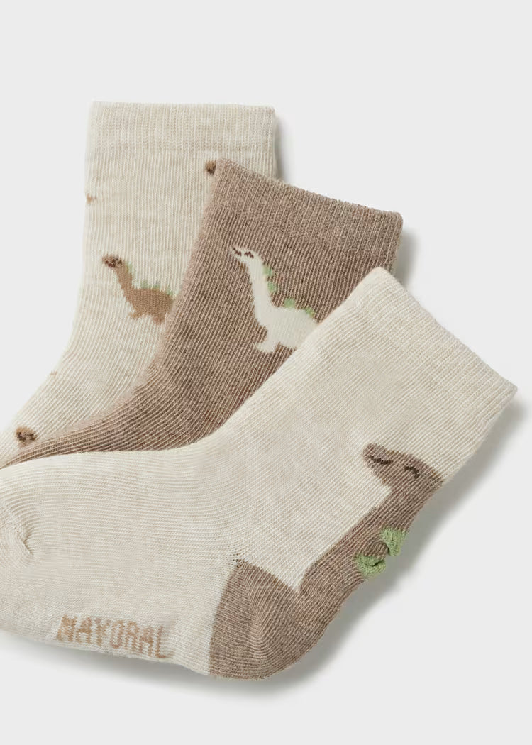 Mayoral Patterned Sock Set | Truffle 376369