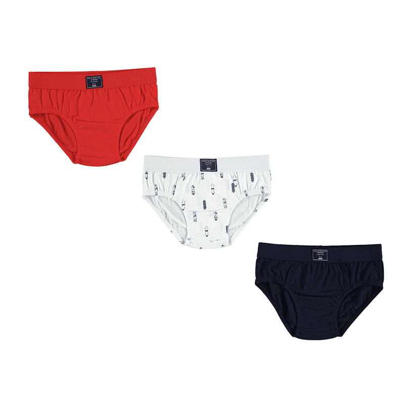 Set of 3 Briefs 10212 Red