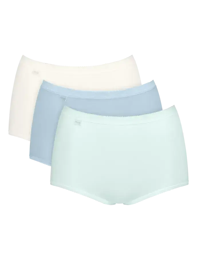 Sloggi 3 Pack Basic Maxi Brief | Mint Green