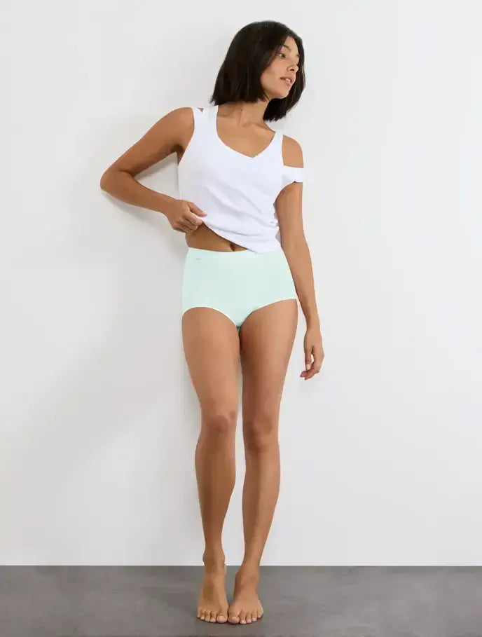 Sloggi 3 Pack Basic Maxi Brief | Mint Green
