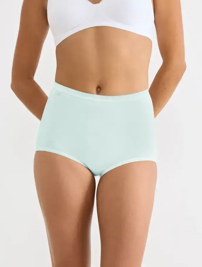Sloggi 3 Pack Basic Maxi Brief | Mint Green