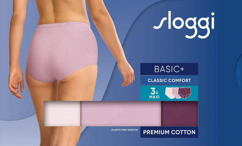 Sloggi 3 Pack Basic Maxi  Brief  | Multi Colour 10105593
