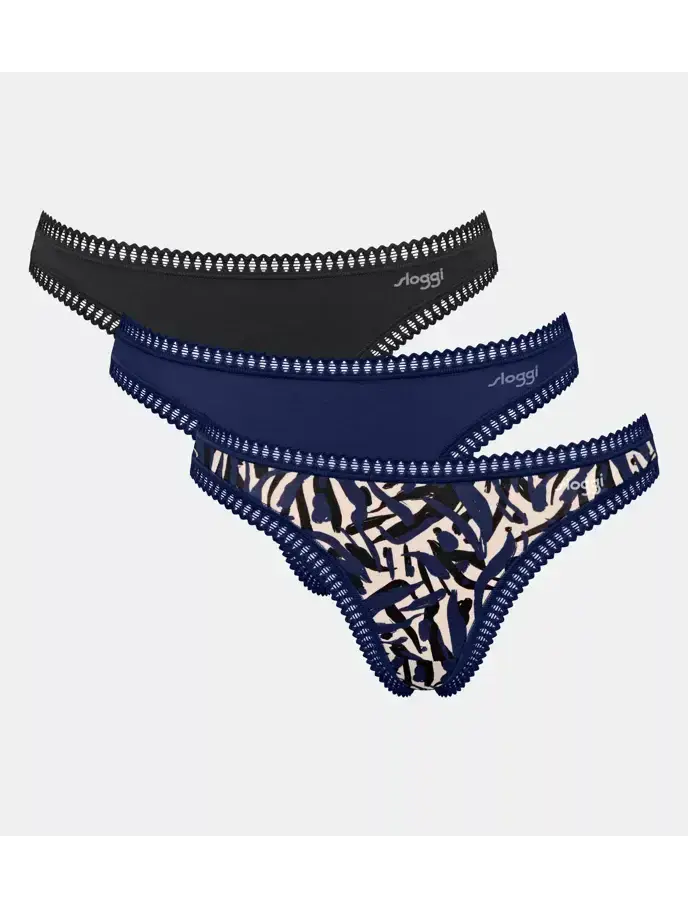 Sloggi Go Crush 3 Pack String | Blue M008