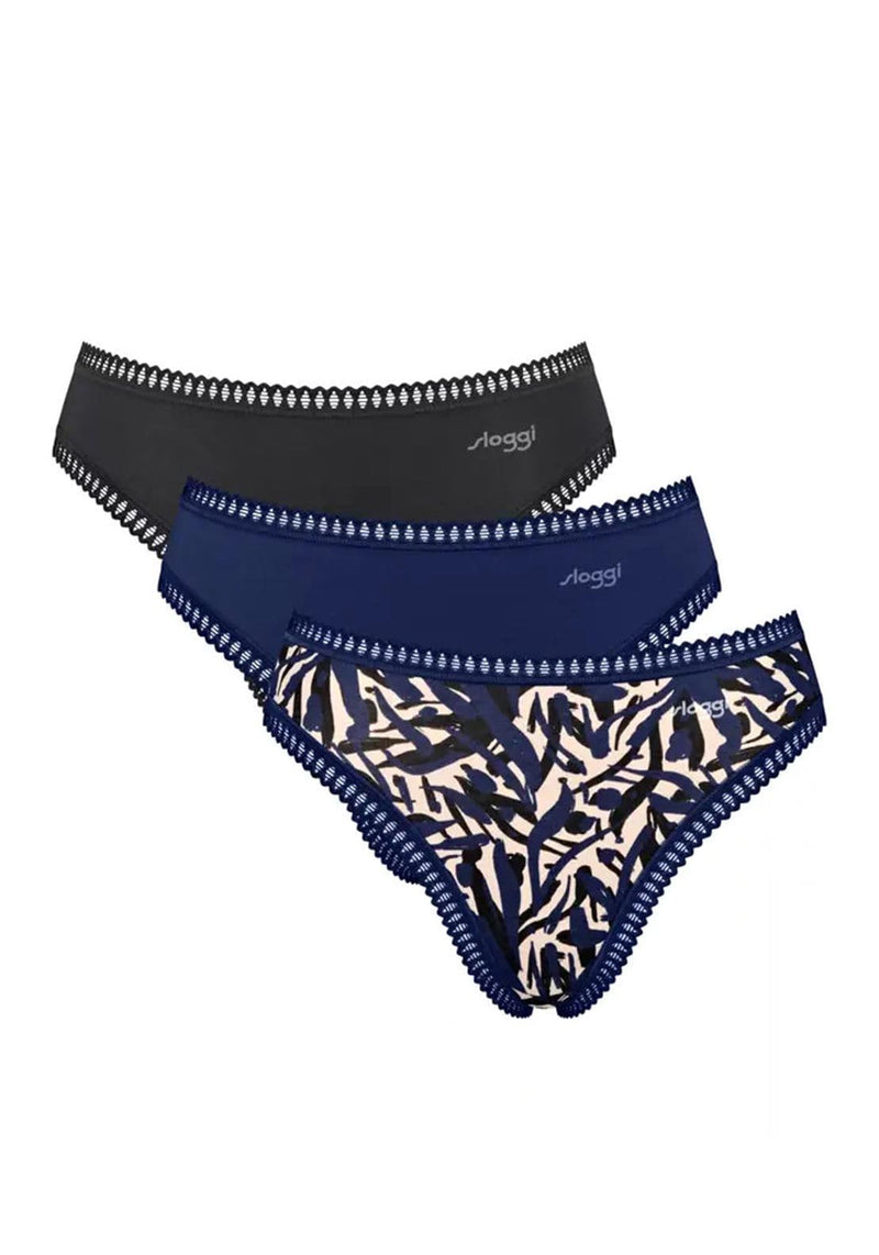 Sloggi Go Crush 3 Pack String | Blue M008