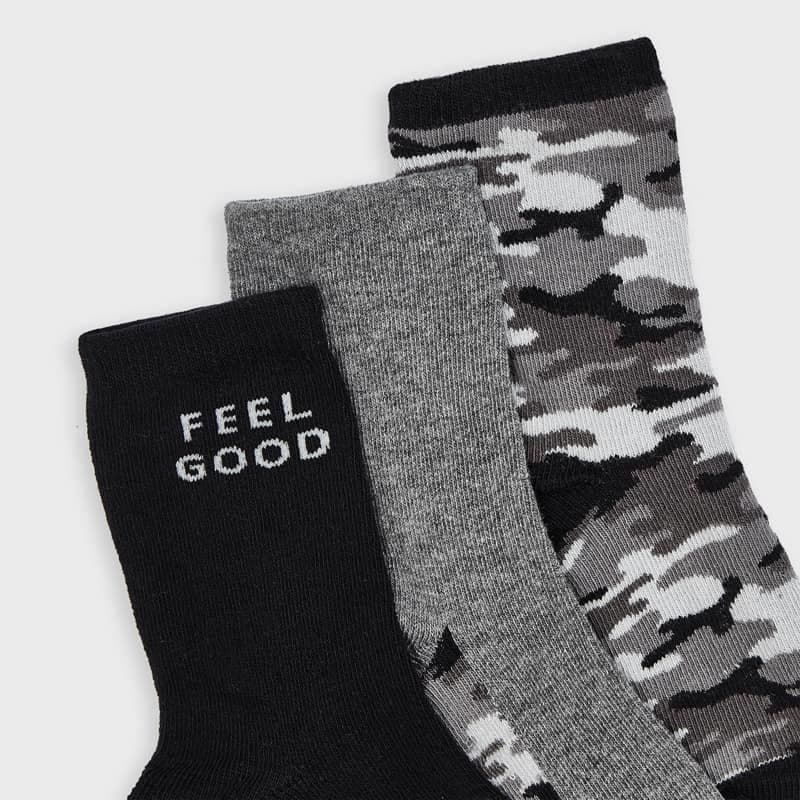 Sock 3 Pack 10872 Coal