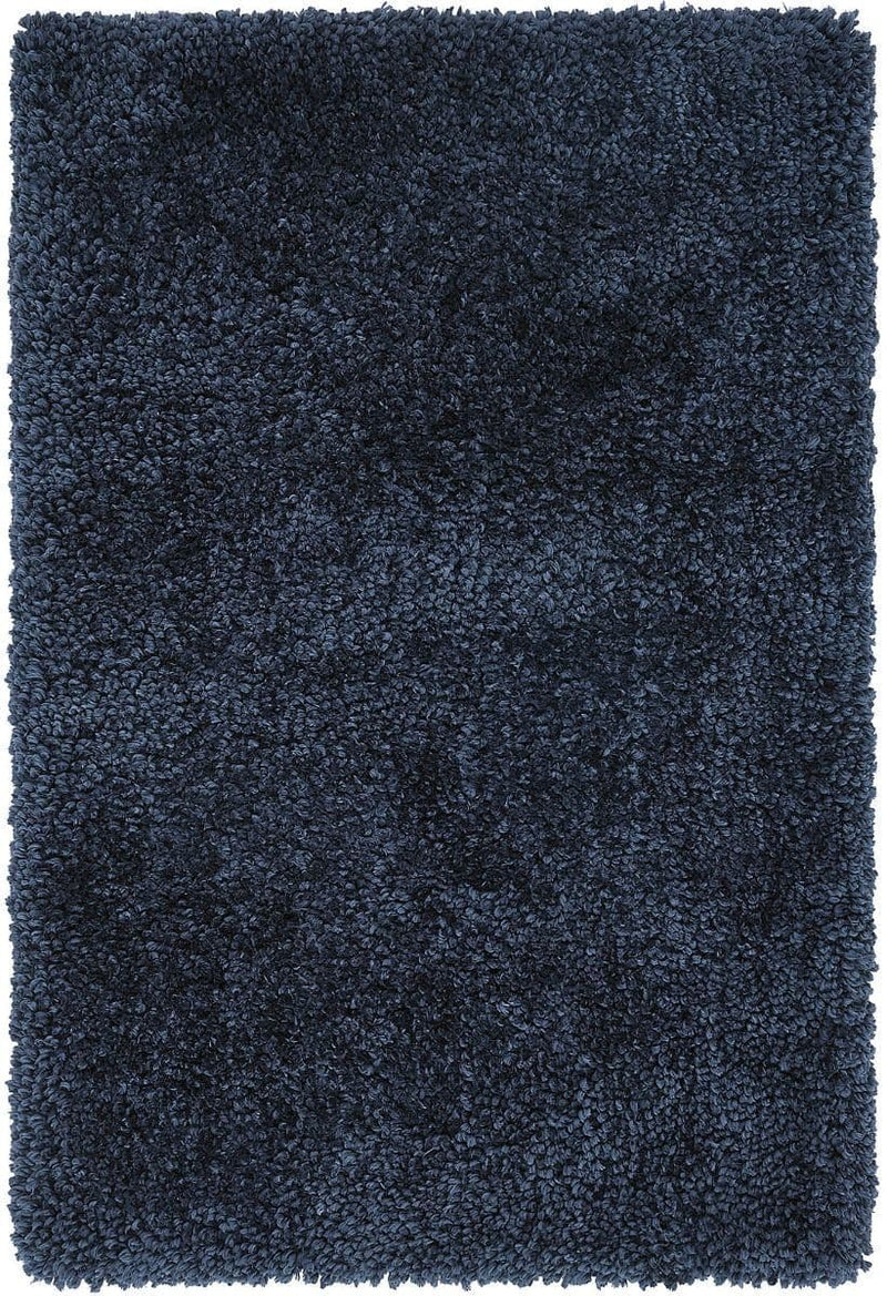Spiral shaggy rug navy