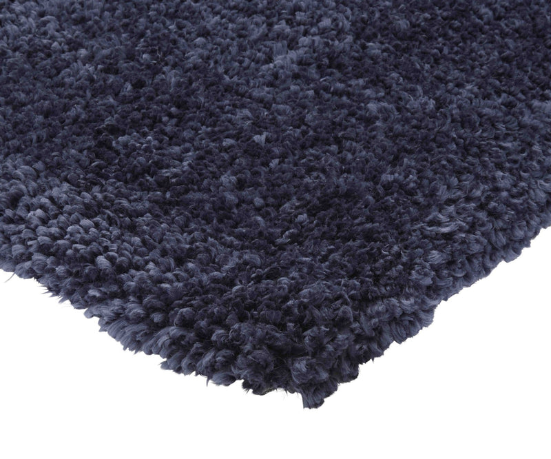 Spiral shaggy rug navy