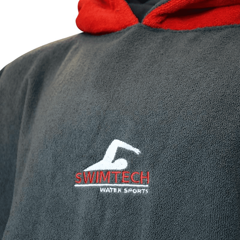 STC212J  SwimTech Junior Microfiber Poncho Grey