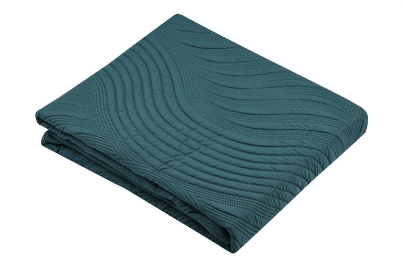 STOF Chiara Boutis Throw 130x160cm | Petrol