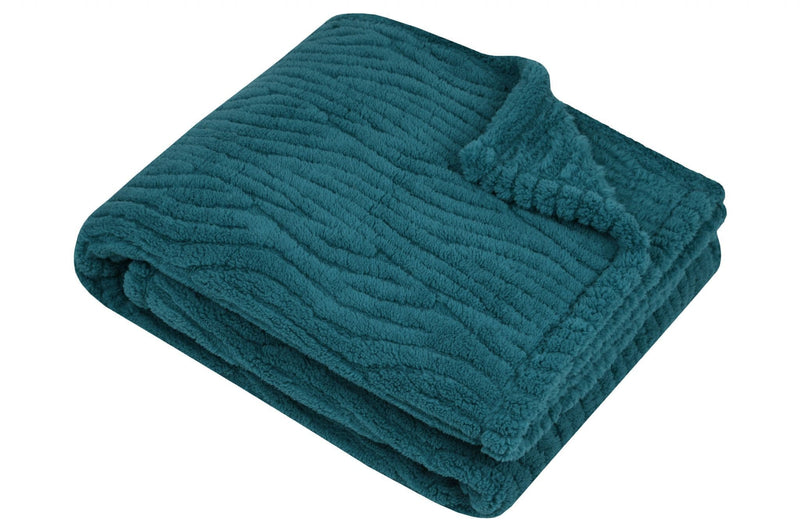 STOF Columbia Plaid Throw| Petrol P3C684006