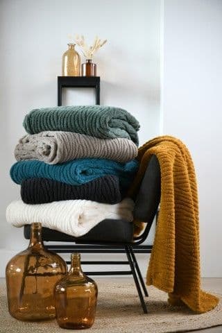 STOF Columbia Plaid Throw| Petrol P3C684006