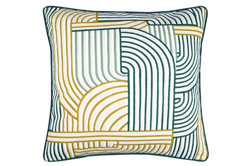 STOF Courbes  Filled Cushion | Emerald