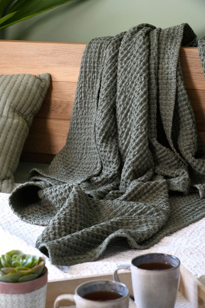 STOF France Anouk Plaid  Throw 130x160  | Green