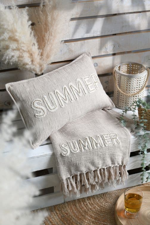STOF France Arcachon Plaid  Throw 125 x 150  | Natural P2D167