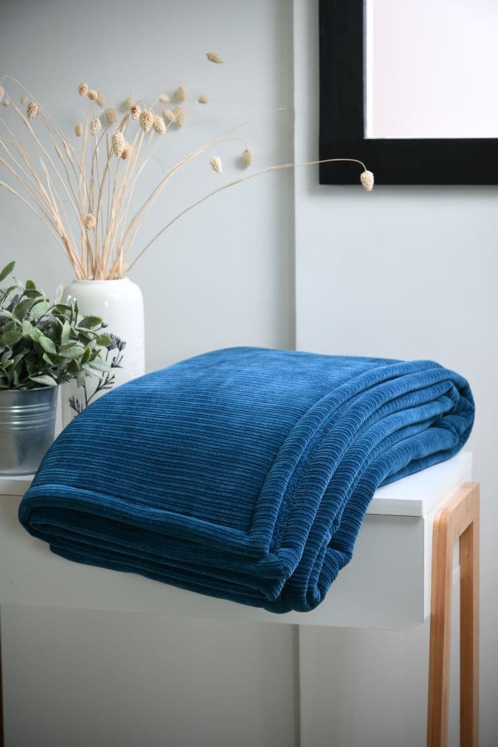 STOF France Clayton Cord Throw 130X160 CM | Teal P2D513003