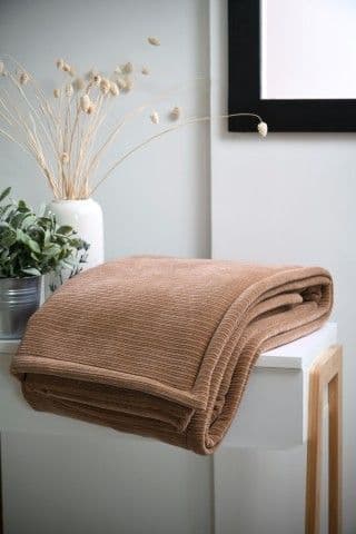 STOF France Clayton Cord Throw 130X160CM | Camel P2D513002