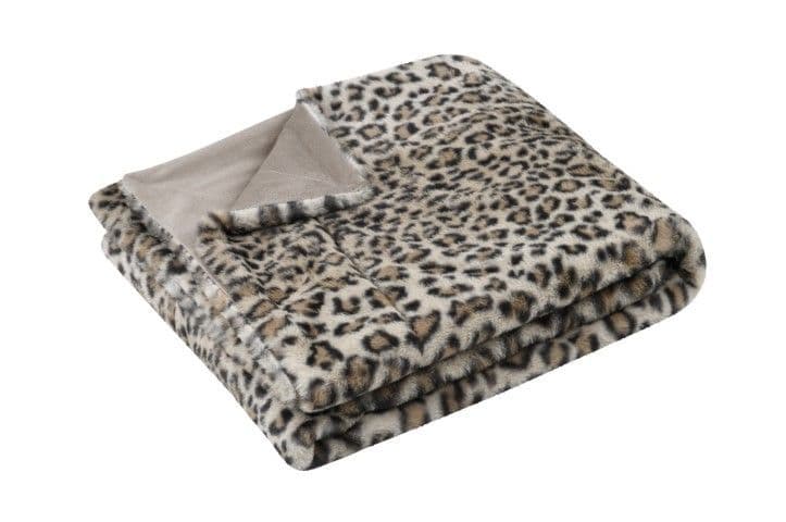 STOF France Java Plaid Throw | Leopard P2C727