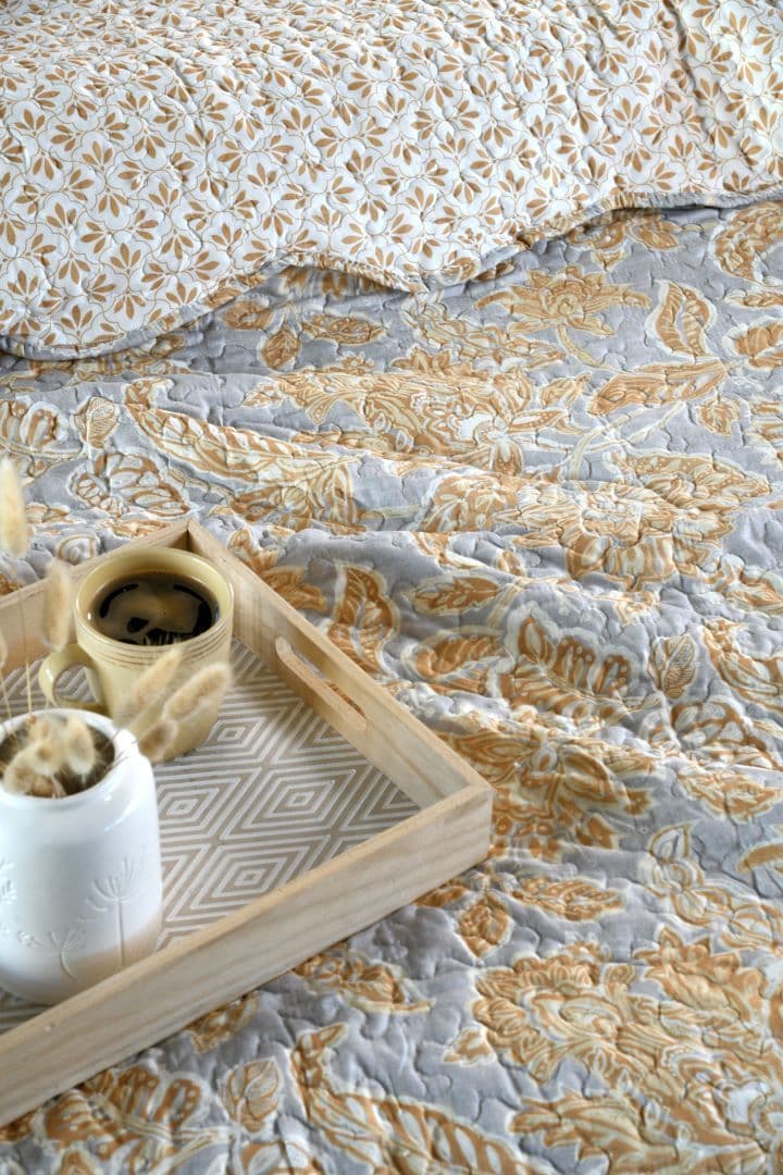 STOF France Nerya Bedspread | Mustard P5D208001