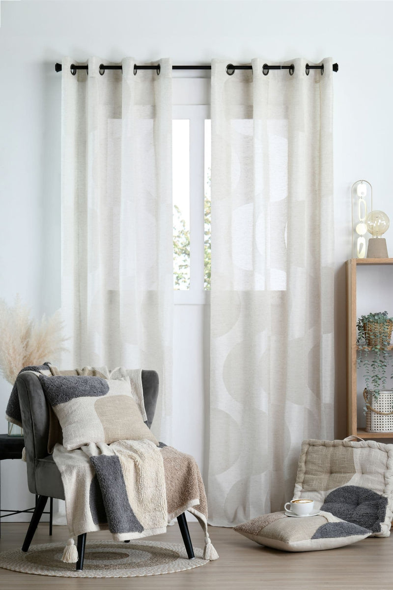 STOF Martial  Plaid Throw|  Natural P2D163001
