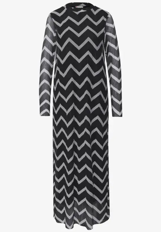 Street One All Over Print Dress | Black 144726