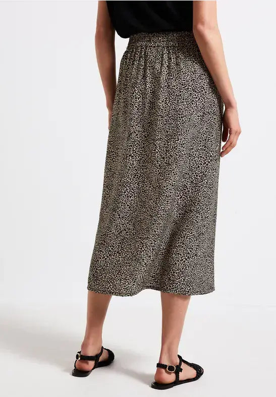 Street One  All Over Print Skirt | Cotton Cream 361724