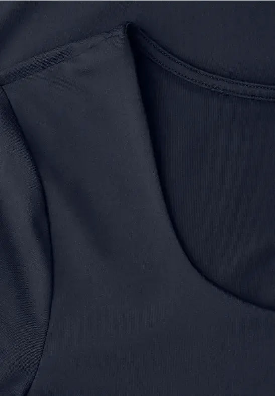 Street One Care Neck  S/S Shirt | Navy 324619