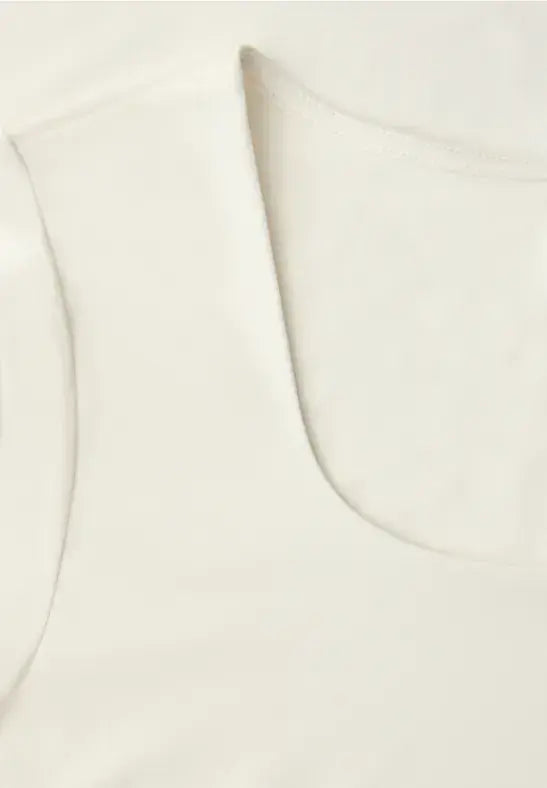 Street One Care Neck  S/S Shirt | Offwhite 324619